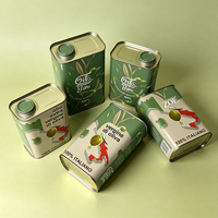 Vente en gros de boîtes de conserve carrées et rectangulaires personnalisées de qualité alimentaire de 250 ml, 500 ml, 750 ml, 1 L, 2 L pour l'huile d'olive, l'huile de tournesol, l'huile de pépins de raisin, l'huile de piment