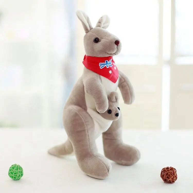 חדש עיצוב Kawaii אנימה קנגורו רך צעצועי Custom אוסטרליה קנגורו חמוד חיות פרווה