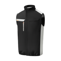 Gilet de refroidissement portable avec ventilateur intégré, en plastique, recharge USB, vent haute vitesse, personnalisation ODM pour le travail en extérieur estival