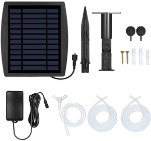 Aérateur solaire pour bassin de pêche avec kit de pierres à bulles, trois modes, câble d'extension, sortie de vingt heures, extérieur - Product Image 2