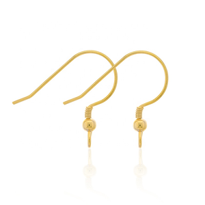 Jewelry Findings 18K Gold Plated Stainless Steel <strong>Earring</strong> Wire Fish <strong>Hooks</strong> for <strong>Earring</strong> Making by Kulana Made in China - Product Image 2