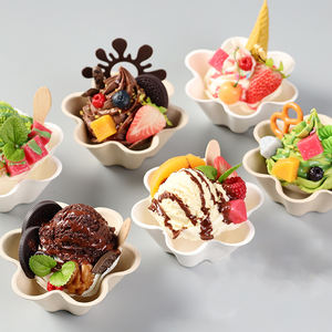 Venta al por mayor de Tazón de Pastel de Ensalada de Pulpa Desechable 180ml Tazón de Papel Mousse Paquete de Pastel Caja de Comida para Llevar Embalaje de Pastel con Tapa - Product Image 5