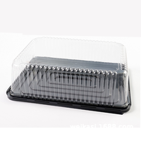 Boîte d'emballage en plastique transparente jetable de qualité alimentaire PET/PVC/PP, couleur personnalisée, impression UV, 14 pouces, pour gâteaux et chips