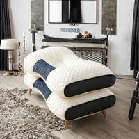 Almohada Cervical de Espuma Viscoelástica DECODEKO - Almohada Ergonómica de Masaje para Ayudar a Dormir en Todas las Posiciones 65x43cm (Paquete de 2)