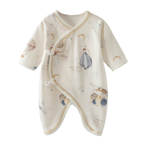 Camisa de Manga Larga de Algodón Transpirable de Alta Calidad con Lazo Delantero para Bebés, Ropa de Verano - Product Image 1