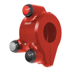 Cubierta de control del acelerador con interruptor integrado en el manillar para Ducati Hypermotard 939 (Rojo) - Product Image 3