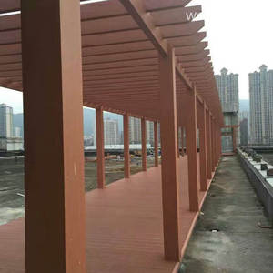หลังคาบานเกล็ดปรับได้ WPC Pergola ทำจากไม้คอมโพสิตสีรีโมทคอนโทรลสำหรับแสงแดดและการควบคุมการระบายอากาศ - Product Image 1