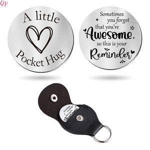 QQ Custom Couple Gifts Non-Fading Stainless Steel Jewelry Lucky Charm Inspirational <b>Decision</b>-Making <b>Coin</b> Keychain Gifts for Wome - Product Image 6
