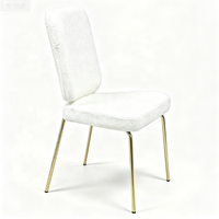 Chaises de mariage en velours blanc, équipement de décoration pour événements, acier inoxydable