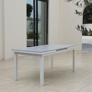<span class=keywords><strong>Tavolo</strong></span> da Pranzo Allungabile Pop-up OSMEN Miaya 150/190 con Piano <span class=keywords><strong>in</strong></span> Ceramica su Base <span class=keywords><strong>in</strong></span> Vetro per Terrazza Esterna - Product Image 2