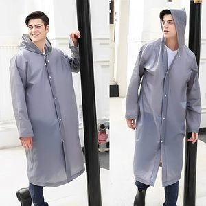 Combinaison de pluie unisexe de haute qualité, imperméable et épaissie, avec logo, pour femme/homme adulte, style simple, longue, pour la randonnée - Product Image 2