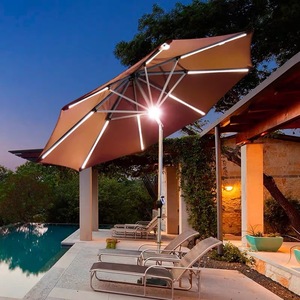 Manufacturer Wholesale Balcony Leisure Garden Outdoor Solar <b>Folding</b> Sunshade Umbrella - Product Image 1
