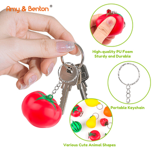 Llavero Antiestrés de Plátano, Juguete Sensorial Elástico de PU No Tóxico, Bolas para Aliviar el Estrés para Niñas, Niños, Recuerdos de Fiesta, Estudiantes - Product Image 4