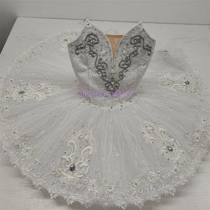 บัลเล่ต์มืออาชีพสีขาว9-12ชั้นของเด็กผู้หญิงชุดการแสดงสำหรับผู้ใหญ่ - Product Image 1