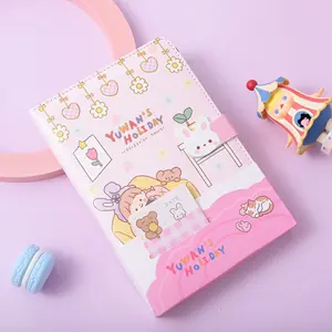 Cartone animato simpatico orso copertina in pelle pu diario kawaii planner notebook per bambini