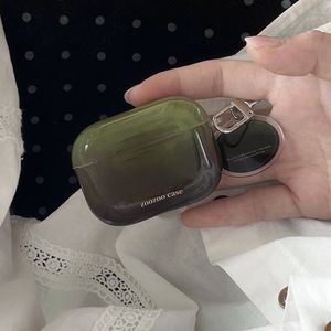 Étui pour écouteurs en tpu souple à motif de marbre vert Ins Girls pour Airpods 4 - Product Image 1