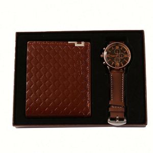 Coffret cadeau exquis pour homme, portefeuille et montre, pour la fête des pères, la Saint-Valentin ou comme cadeau d'affaires pour les événements spéciaux - Product Image 1
