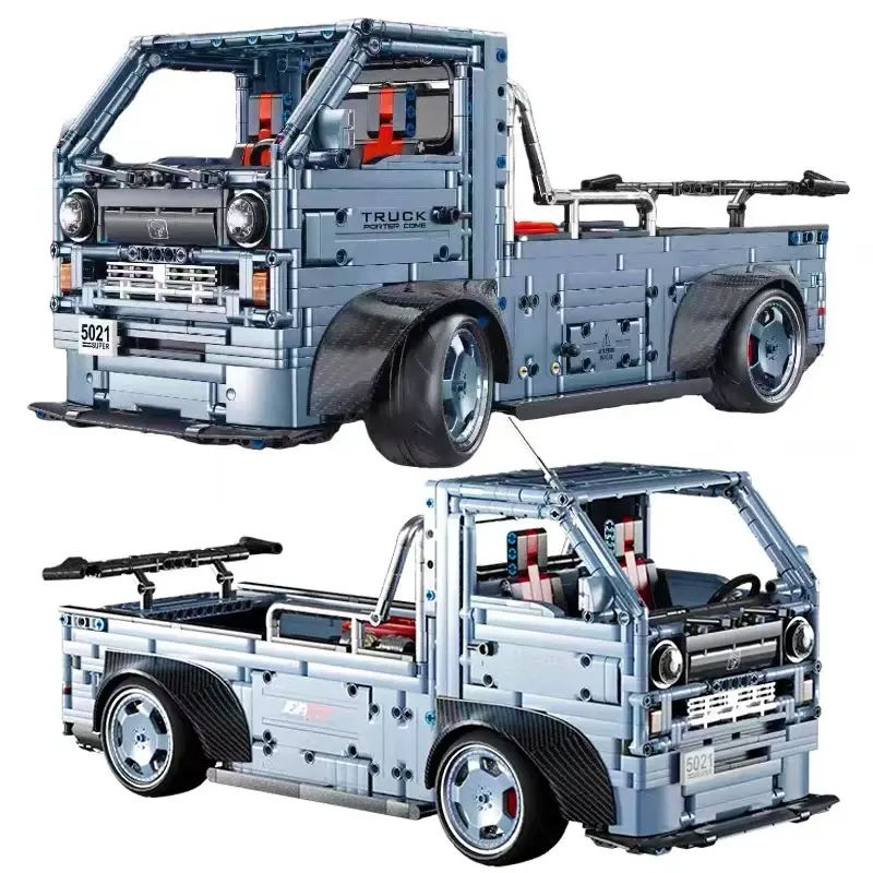 टेक्निकल सिटी आरसी ट्रक वाहन मॉडल फ्रेट कार असेंबल ईंटें सामान वैन खिलौने बच्चों के लिए क्रिसमस उपहार बिल्डिंग ब्लॉक सेट