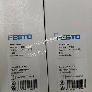 Válvula Solenoide Original Festos MFH-5-1/8 9982, 5/2 Vías, Monostable, Neumática, G1/8 - Product Image 1
