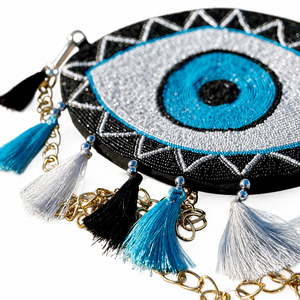 Elegante Bolso de Mano Suave para Mujer con Diseño de Ojo Turco Multicolor, Nuevo Bolso de Hombro con Cadena a la Moda para Mujer al Mejor Precio por Proveedor - Product Image 3