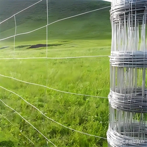 Clôture de ferme en treillis métallique galvanisé de haute qualité, 1,5 m de hauteur, 50 m de long, facile à assembler / Portail de clôture à rail bas pour bétail, moutons, chevaux - Product Image 6