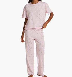 <span class=keywords><strong>Pigiama</strong></span> da <span class=keywords><strong>donna</strong></span> 2 pezzi in <span class=keywords><strong>cotone</strong></span> personalizzato 2026 - Set loungewear da <span class=keywords><strong>donna</strong></span> <span class=keywords><strong>con</strong></span> stampa per la casa - Product Image 2