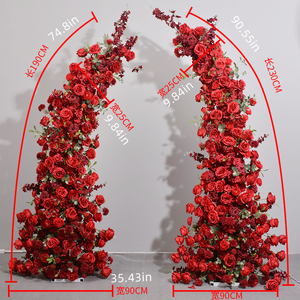 Bruiloft Decor Benodigdheden Kunstzijde Witte Rozenhoorn Boog Bloemen Voor Feest Evenement Bloemendesign Winkel Verhuur - Product Image 5