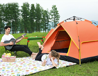 Tente de Camping pliable et automatique pour 4 personnes, Double couche, transparente, imperméable, famille, activités de plein air