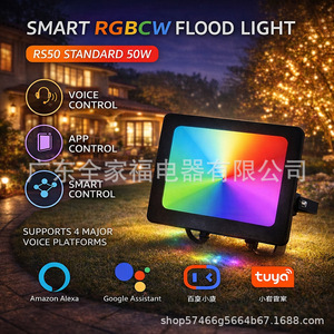 Smart RGBCW Flood <b>Light</b> 50W App Control Outdoor <b>LED</b> Lighting - Product Image 1