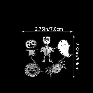 Stampo per taglio fai-da-te in acciaio al carbonio a tema Halloween, con design intagliato a fantasma e mostro, per lavori artigianali - Product Image 4