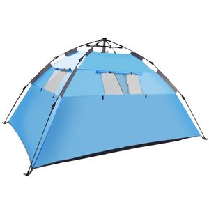 Portable Automatic Opening Outdoor Beach Tent with Multiple <b>Doors</b> and for Ventilation Sunshade and UV Protection - Product Image 4