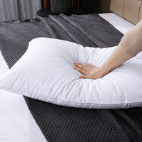 Oreillers de sommeil en plumes de canard 5 étoiles, oreillers en coton Hilton, 1000g avec sac, fabricant