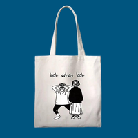 Sac fourre-tout en toile de coton personnalisable avec motif lettres, avec bandoulière, prêt à être expédié, pour courses et bricolage