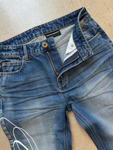 <span class=keywords><strong>Jeans</strong></span> Vintage Lavati con Stampa Serigrafica per Uomo, Alta Qualità, Skinny Personalizzati, Blu e Gamba Larga, Modello Svasato - Product Image 2