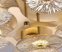 Lustre en verre en forme de tournesol design, luminaire LED pour plafond, éclairage intérieur pour salle à manger ou chambre à coucher