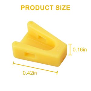 Tope de puerta de goma para suelo, amarillo, paquete de 4, para uso doméstico - Product Image 2