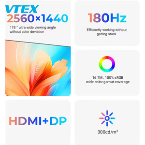 จอสำหรับเล่นเกมและทำงานระดับมืออาชีพ27 "QHD IPS 180Hz 1ms ตอบสนองในตัวสวิตช์ KVM 90W Type <span class=keywords><strong>C</strong></span> ในตัวมอนิเตอร์ลำโพงในตัว - Product Image 5