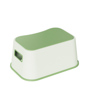 Children's <b>Step</b> <b>Stool</b> Non Slip Multi Functional Handwashing Face Washing Toilet Foot <b>Stool</b> Green And Gray Large Square Type - Product Image 1