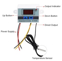 Thermostat numérique, contrôleur de température par micro-ordinateur, interrupteur de température XH-W3001
