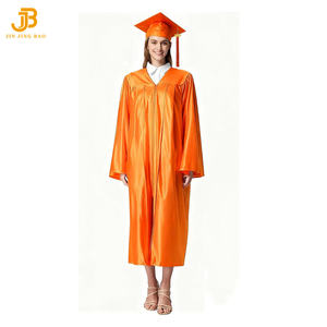 Vestidos y gorras <span class=keywords><strong>de</strong></span> graduación naranja brillante para adultos <span class=keywords><strong>de</strong></span> alta calidad - Product Image 4