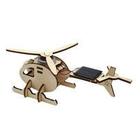 Kit d'hélicoptère à énergie solaire pour avion de bricolage Petite production de bois pour l'éducation scientifique et l'aide expérimentale dans la recherche scientifique