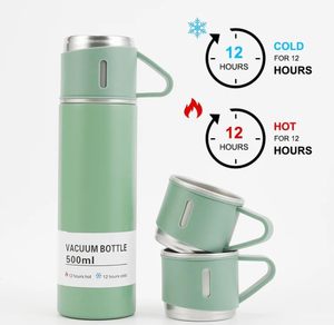 Christmas <b>Gift</b> 3-Piece Eco-Friendly <b>Large</b> Capacity Outdoor Travel Coffee/Tea Thermos Vacuum Flask Stainless Steel Water Bottle - Product Image 2