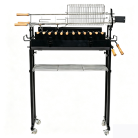 Barbecue barbecue en usine, rôtissoire de luxe, barbecue à charbon motorisé