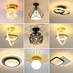 Luminaire LED Dimmable E27 Rétro Nordique en Aluminium pour Couloir, Entrée, Chambre, Porche, Décoration Intérieure, CRI 90, Éclairage à 360° - Product Image 1