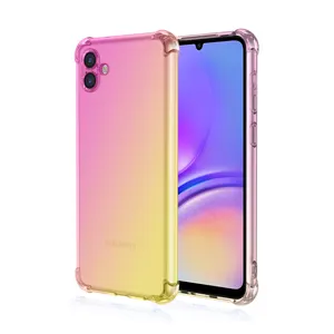 For Samsung A05 Case Clear, Cute Gradient Shock-Absorbing Airbag Corner Soft TPU Phone Cases Cover For Samsung Galaxy A05 A05S