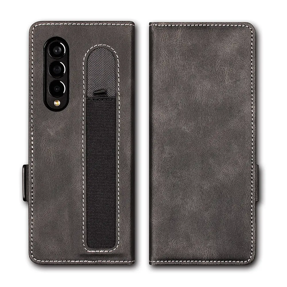 2022 new wallet credit card holder pocket with S pen slot for samsung galaxy z fold 2 3 4 cover