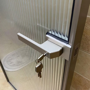 <span class=keywords><strong>Porte</strong></span> de salle de bain moderne en verre cannelé, <span class=keywords><strong>porte</strong></span> pivotante en aluminium, taille personnalisée, cadre ultra-fin, étanche, portes intérieures de toilettes - Product Image 5