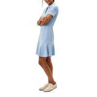 Vestido Polo de Manga Corta para Mujer, Casual, con Cuello y Botones, Dobladillo con Volantes, Mini Vestido de Verano para Golf, Tenis, Estilo Camiseta