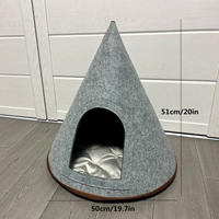 Lit pour chien et chat double usage, écologique, mignon, en fibres solides, pour l'été et l'hiver, mobilier de luxe pour animaux de compagnie, niche-caverne