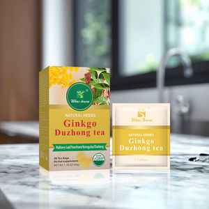 Ginkgo Du Zhong Tea Supplément naturel à base de plantes soutient une tension artérielle saine Fonction cardiaque Santé cérébrale Circulation de la mémoire - Product Image 1